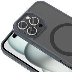 iPhone 16 Pro Max Kılıf Kablosuz Şarj Özellikli Mat Arka Yüzey Sio Kapak