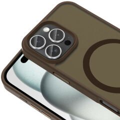 iPhone 16 Pro Max Kılıf Kablosuz Şarj Özellikli Mat Arka Yüzey Sio Kapak