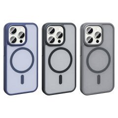 iPhone 15 Pro Kılıf Magsafe Şarj Özellikli Mat Arka Yüzey Sio Kapak