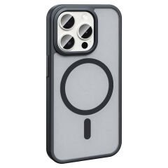 iPhone 15 Pro Kılıf Magsafe Şarj Özellikli Mat Arka Yüzey Sio Kapak