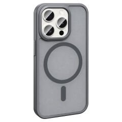 iPhone 15 Pro Kılıf Magsafe Şarj Özellikli Mat Arka Yüzey Sio Kapak