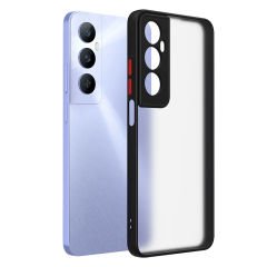 Realme C65 4G Kılıf Mat Kamera Korumalı Renkli Tuşlu Sert Silikon Hux Kapak