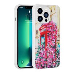 iPhone 13 Pro Kılıf Simli Desenli Kamera Korumalı Parlak Popy Kapak