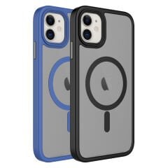 iPhone 11 Kılıf Mat Arka Yüzey Wireless Şarj Özellikli Flet Magsafe Kapak
