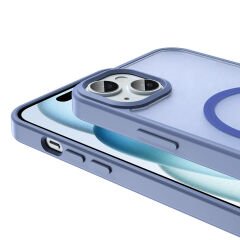 iPhone 15 Kılıf Magsafe Şarj Özellikli Mat Arka Yüzey Sio Kapak