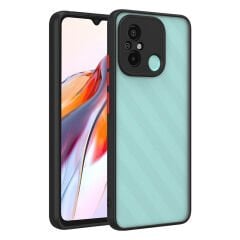Xiaomi Redmi 12C Kılıf Mat Kamera Korumalı Renkli Tuşlu Sert Silikon Hux Kapak