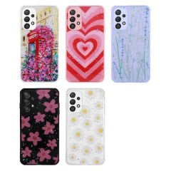 Samsung Galaxy A23 Simli Desenli Kamera Korumalı Parlak Popy Kapak kılıf