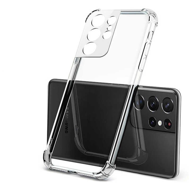 Samsung Galaxy S22 Ultra Kılıf Nitro Anti Shock Darbe Emici Köşe Korumalı Şeffaf Silikon Kapak