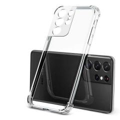 Samsung Galaxy S22 Ultra Kılıf Nitro Anti Shock Darbe Emici Köşe Korumalı Şeffaf Silikon Kapak