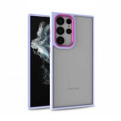 Samsung Galaxy S22 Ultra Kılıf Kamera Çıkıntılı Arkası Şeffaf Köşeleri Parlak Renkli Işlemeli Flora Kapak