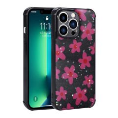 iPhone 12 Pro Kılıf Simli Desenli Kamera Korumalı Parlak Popy Kapak