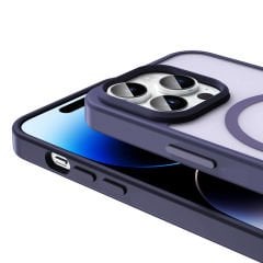 iPhone 14 Pro Max Kılıf Magsafe Şarj Özellikli Mat Arka Yüzey Sio Kapak