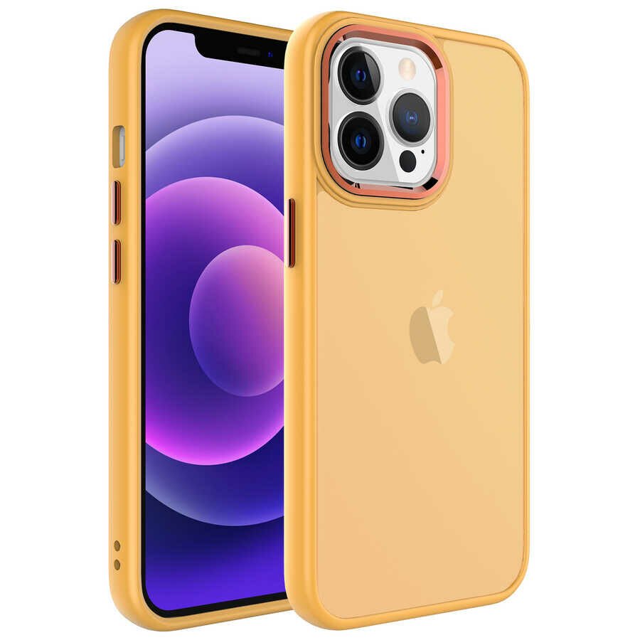 iPhone 13 Pro Max Kılıf Buzlu Sert PC  May Kapak