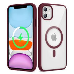 iPhone 11 Kılıf Magsafe Wireless Şarj Özellikli Silikon Ege Kapak