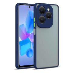 İnfinix Hot 40i Kılıf Mat Kamera Korumalı Renkli Tuşlu Sert Silikon Hux Kapak