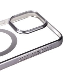 iPhone 15 Pro Max Kılıf Wireless Şarj Özellikli Sert PC Mat Riksos Magsafe Kapak Kılıf