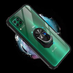 Huawei P40 Lite Kılıf Yüzüklü Şeffaf Mola Kapak
