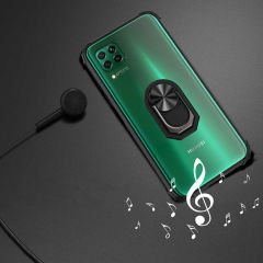 Huawei P40 Lite Kılıf Yüzüklü Şeffaf Mola Kapak