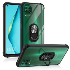 Huawei P40 Lite Kılıf Yüzüklü Şeffaf Mola Kapak