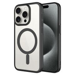 iPhone 15 Pro Max Kılıf Wireless Şarj Özellikli Sert PC Mat Riksos Magsafe Kapak Kılıf