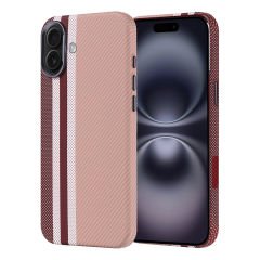 iPhone 16 Plus Kılıf Kablosuz Şarj Özellikli Karbon Fiber Görünümlü Nekst Kapak