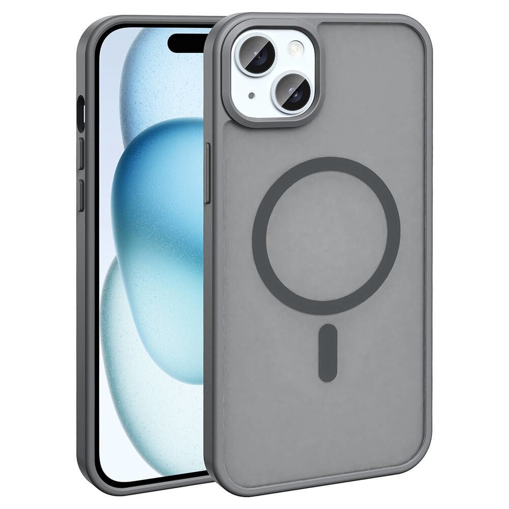 iPhone 15 Plus Kılıf Magsafe Şarj Özellikli Mat Arka Yüzey Sio Kapak