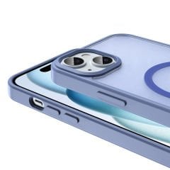 iPhone 15 Plus Kılıf Magsafe Şarj Özellikli Mat Arka Yüzey Sio Kapak