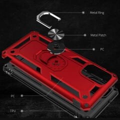 Samsung Galaxy S20 Plus Kılıf Vega Tank Sert Yüzüklü Standlı Zırh Koruma Kapak