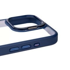 iPhone 15 Pro Max Kılıf Kamera Lens Korumalı Standlı  Klon Lensli Kapak Kılıf