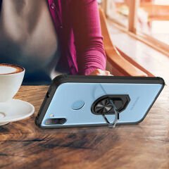 Samsung Galaxy A11 Kılıf Şeffaf Yüzüklü Mola Kapak