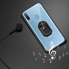 Samsung Galaxy A11 Kılıf Şeffaf Yüzüklü Mola Kapak