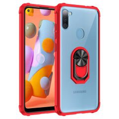 Samsung Galaxy A11 Kılıf Şeffaf Yüzüklü Mola Kapak