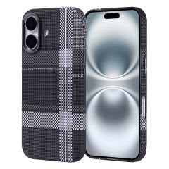 iPhone 16 Kılıf Kablosuz Şarj Özellikli Karbon Fiber Görünümlü Nekst Kapak