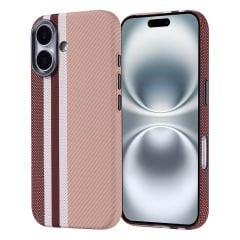 iPhone 16 Kılıf Kablosuz Şarj Özellikli Karbon Fiber Görünümlü Nekst Kapak