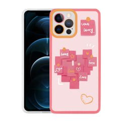 iPhone 12 Pro Max Kılıf M-Fit Desenli Kapak
