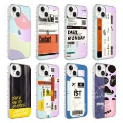 iPhone 13 Kılıf Airbag Kenarlı Renkli Desenli Silikon Elegans Kapak