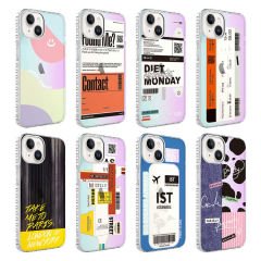 iPhone 13 Kılıf Airbag Kenarlı Renkli Desenli Silikon Elegans Kapak