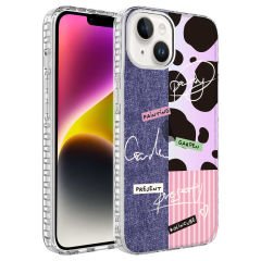 iPhone 13 Kılıf Airbag Kenarlı Renkli Desenli Silikon Elegans Kapak