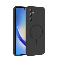 Samsung Galaxy A24 Kılıf Meta Lansman M-Safe Kamera Korumalı içi Kadife Yumuşak Renkli Süet Silikon