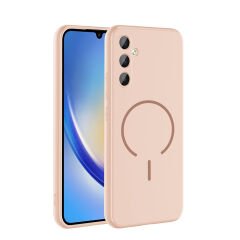 Samsung Galaxy A24 Kılıf Meta Lansman M-Safe Kamera Korumalı içi Kadife Yumuşak Renkli Süet Silikon