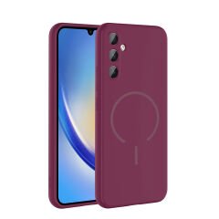 Samsung Galaxy A24 Kılıf Meta Lansman M-Safe Kamera Korumalı içi Kadife Yumuşak Renkli Süet Silikon