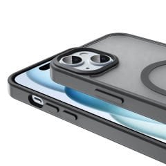 iPhone 14 Plus Kılıf Magsafe Şarj Özellikli Mat Arka Yüzey Sio Kapak