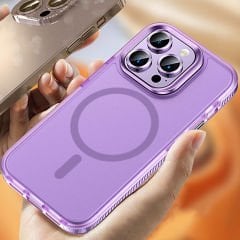 iPhone 15 Pro Max Kılıf Airbagli Magsafe Wireless Şarj Özellikli  Klaptika Kapak Kılıf