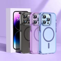 iPhone 15 Pro Max Kılıf Airbagli Magsafe Wireless Şarj Özellikli  Klaptika Kapak Kılıf