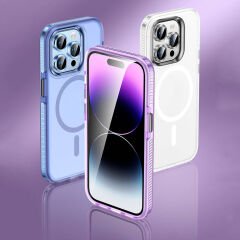 iPhone 15 Pro Max Kılıf Airbagli Magsafe Wireless Şarj Özellikli  Klaptika Kapak Kılıf