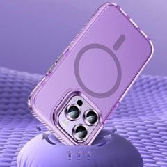 iPhone 15 Pro Max Kılıf Airbagli Magsafe Wireless Şarj Özellikli  Klaptika Kapak Kılıf