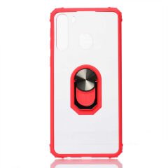 Samsung Galaxy A21 Kılıf Şeffaf Yüzüklü Mola Kapak