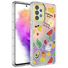 Samsung Galaxy A23 Kamera Korumalı Renkli Desenli Sert Silikon Korn Kapak kılıf