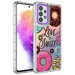 Samsung Galaxy A23 Kamera Korumalı Renkli Desenli Sert Silikon Korn Kapak kılıf