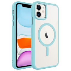 iPhone 11 Kılıf Wireless Şarj Özellikli Krom Magsafe Silikon Kapak